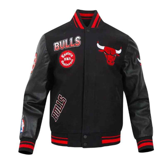Chicago Bulls Turn It Up Classic Rib Varsity Jacket