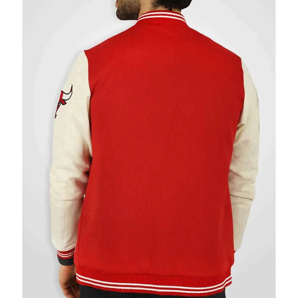 Chicago Bulls Varsity Red and Cream Jacket