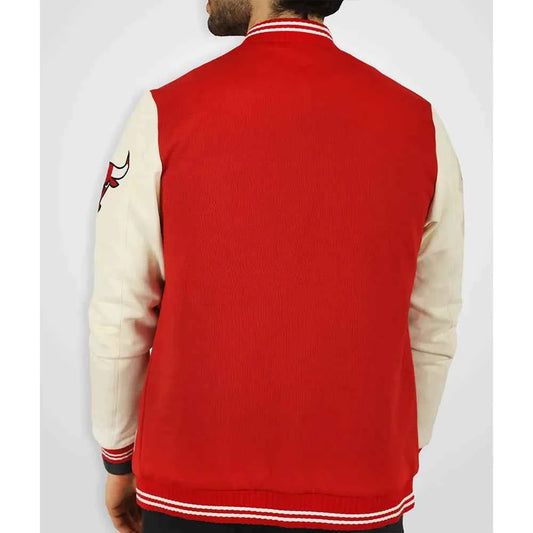 Chicago Bulls Varsity Red and Cream Jacket