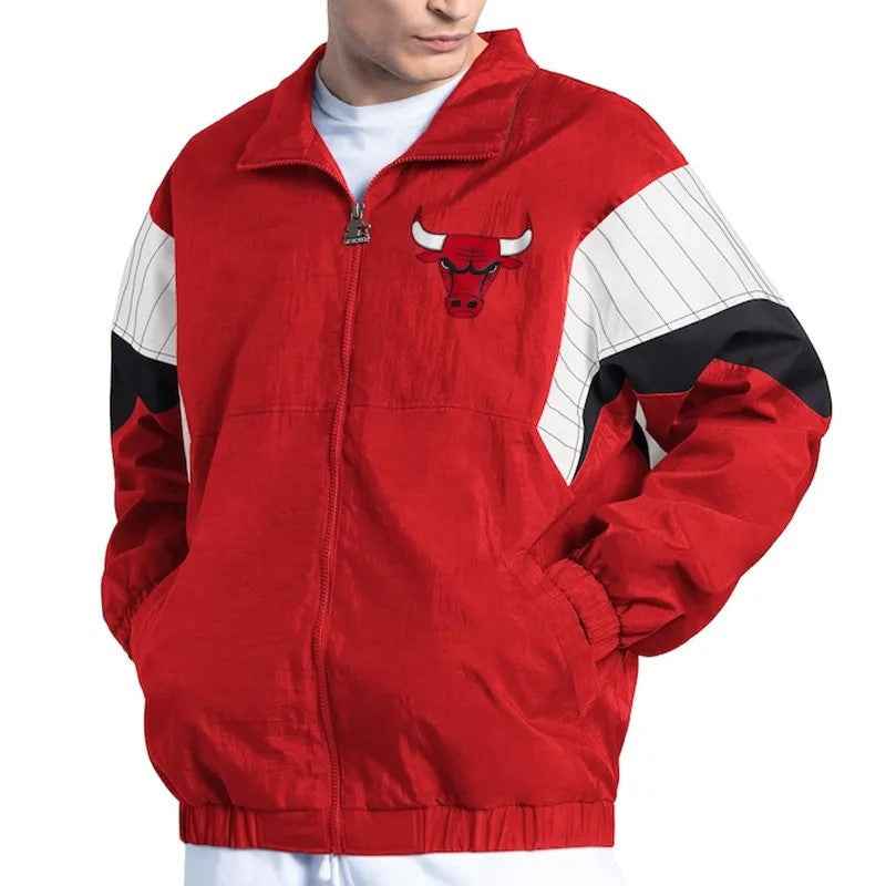 Chicago Bulls Yard Line Red Full-Zip Jacket