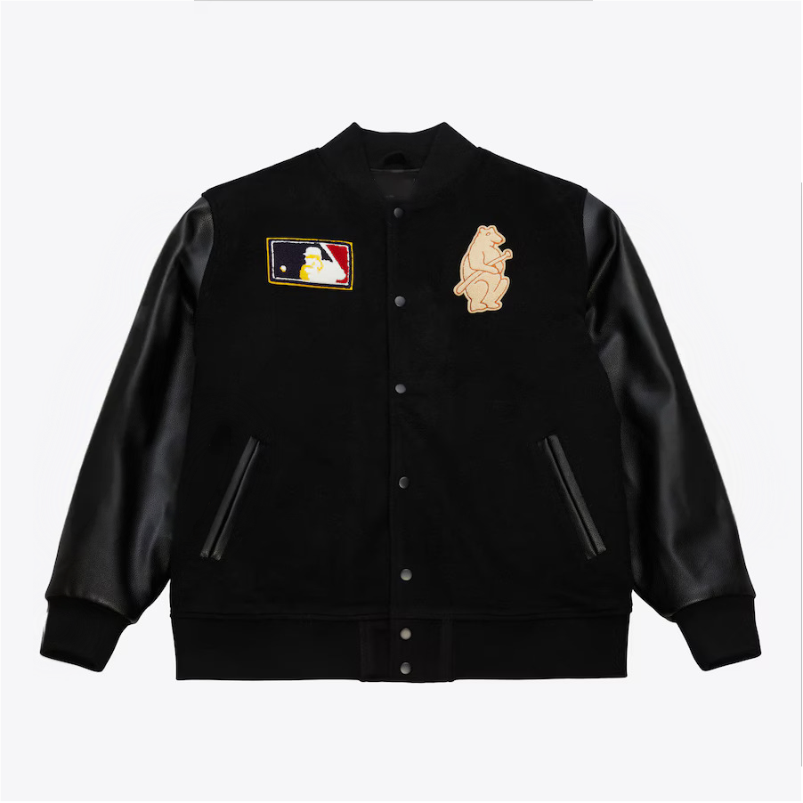 Chicago Cubs Black Varsity Jacket – Front View