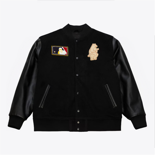 Chicago Cubs Black Varsity Jacket – Front View