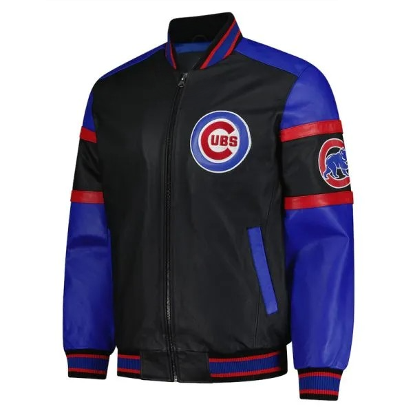 Chicago Cubs Black Varsity Jacket – Front View