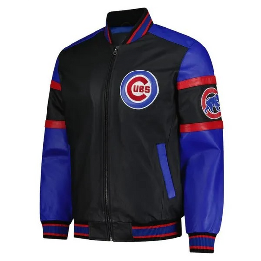 Chicago Cubs Black Varsity Jacket – Front View
