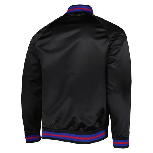 Chicago Cubs Black Bomber Jacket – Back View