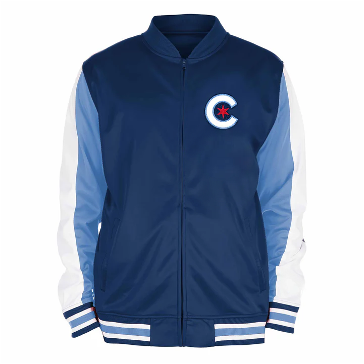 Chicago Cubs Blue Track Jacket – Front View