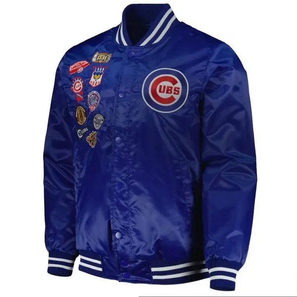 Chicago Cubs Blue Sports Jacket – Side View