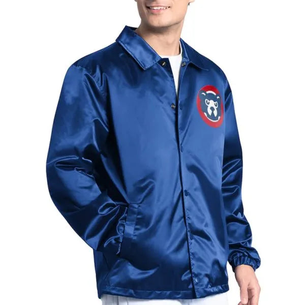 Chicago Cubs Royal Blue Sports Jacket – Front View
