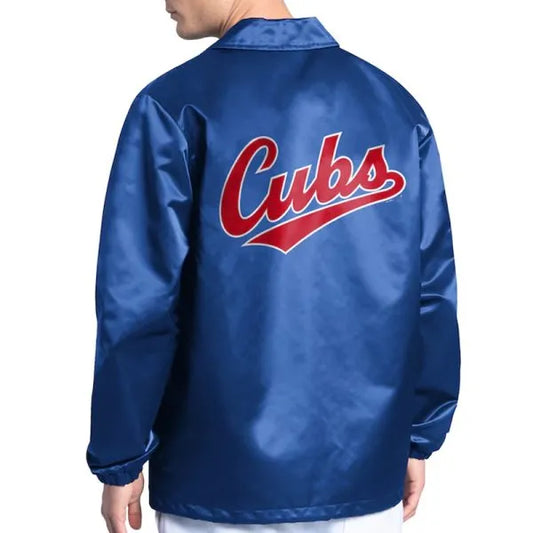 Chicago Cubs Royal Blue Sports Jacket – Back View