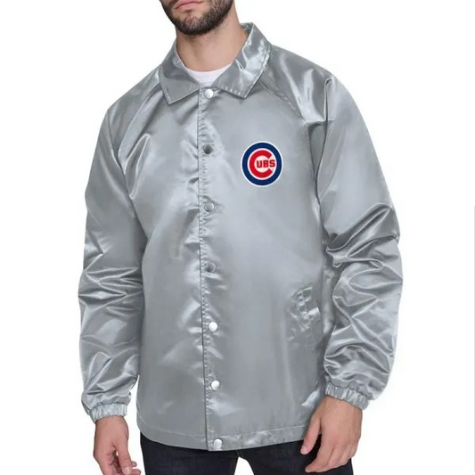 Chicago Cubs Gray Sports Jacket – Front View
