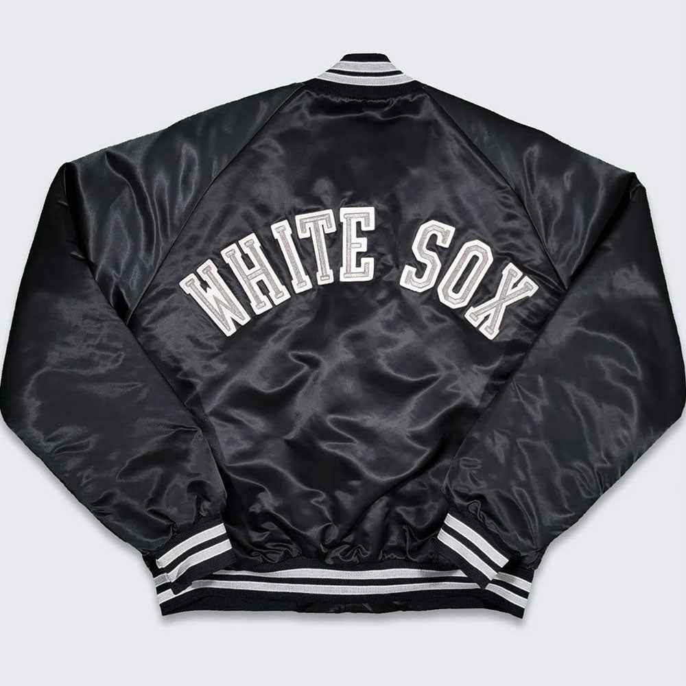 Chicago White Sox 80's Black Bomber Jacket