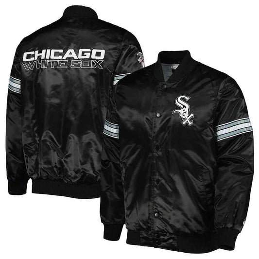 Chicago White Sox Pick & Roll Black Satin Jacket