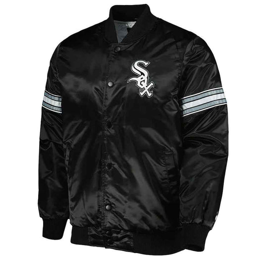 Chicago White Sox Pick & Roll Black Satin Jacket