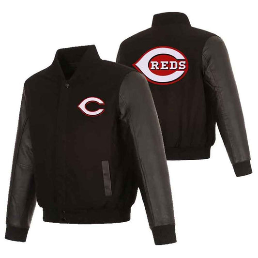 Cincinnati Reds Black Varsity Jacket