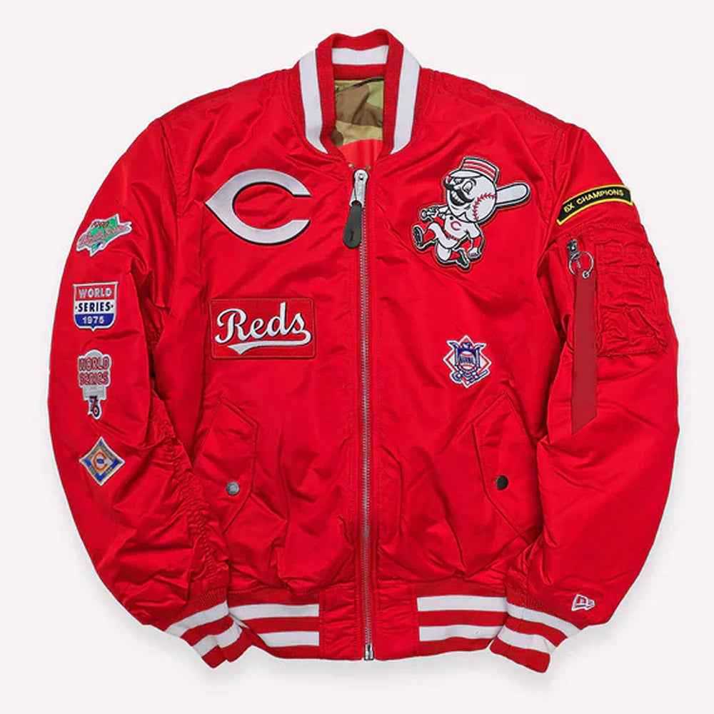 Cincinnati Reds MA-1 Red Bomber Jacket