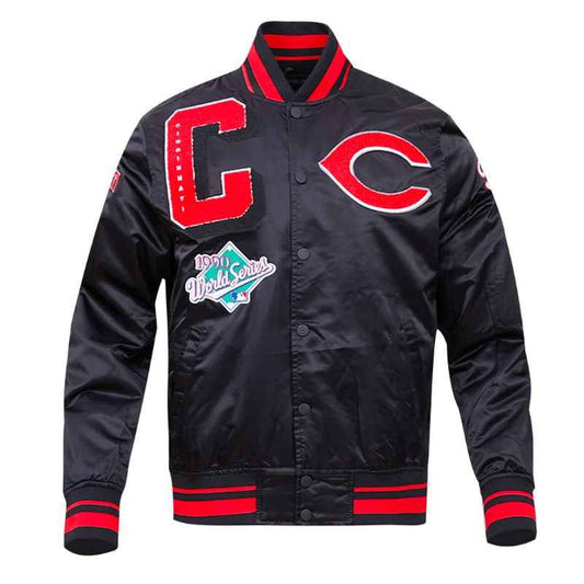 Cincinnati Reds Mashup Classic Rib Satin Jacket