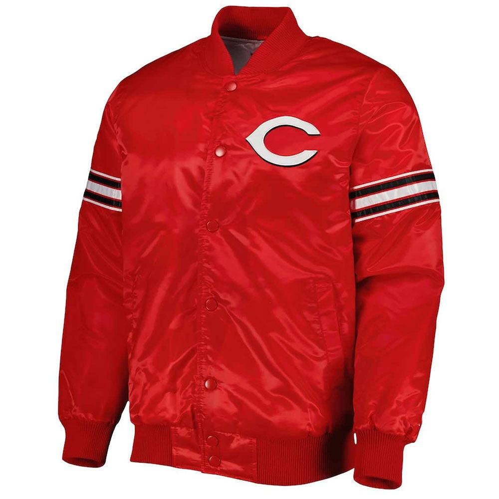 Cincinnati Reds Red Satin Jacket – Back View