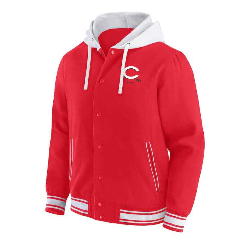 Cincinnati Reds Red Cotton Hooded Jacket
