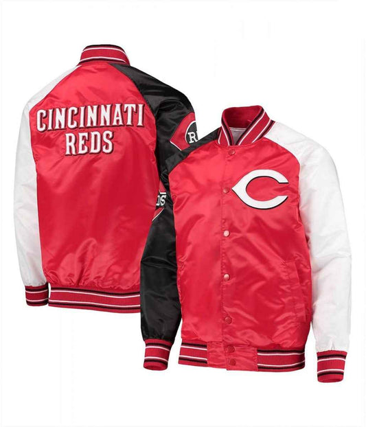 Cincinnati Reds Reliever Raglan Full-Snap Jacket