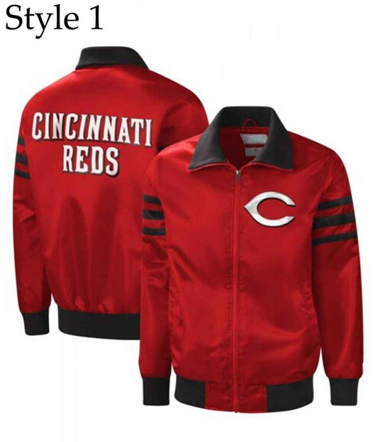 Cincinnati Reds The Captain Varsity Satin Jacket