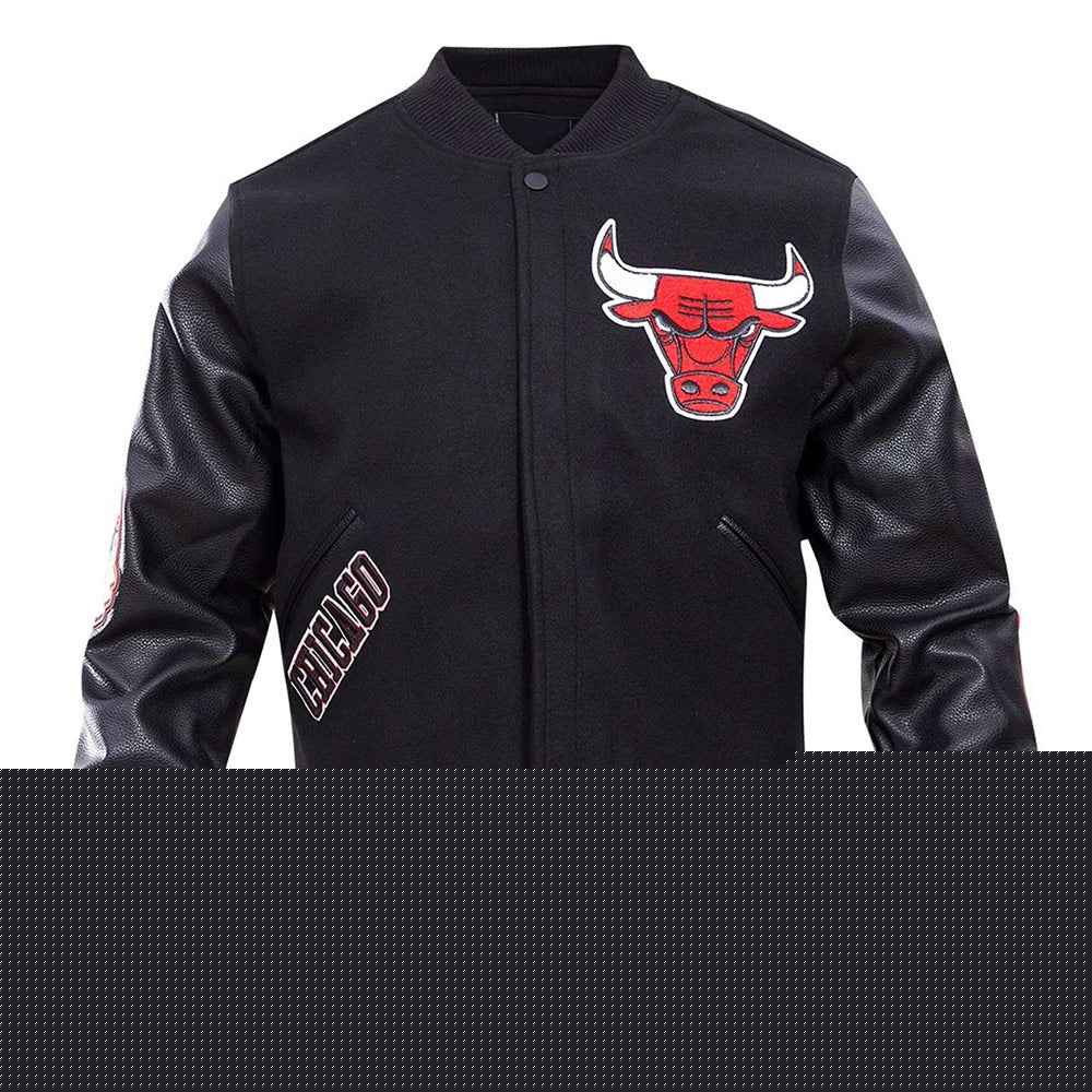 Classic Chicago Bulls Varsity Wool/Leather Jacket