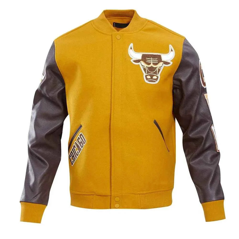 Classic Chicago Bulls Varsity Wool/Leather Jacket