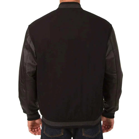 Colorado Rockies Varsity Black Wool/Leather Jacket