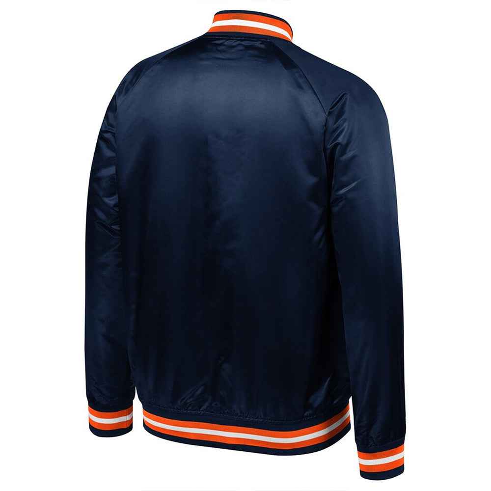 Detroit Tigers Bomber Satin Navy Jacket