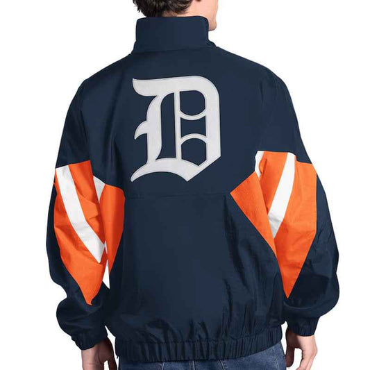 Detroit Tigers Cooperstown Chief Navy Half-Zip Pullover