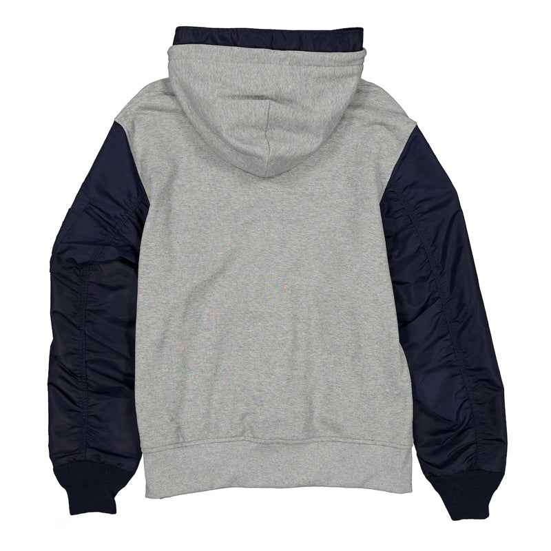 Detroit Tigers Heather Gray/Navy Full-Zip Hoodie Jacket