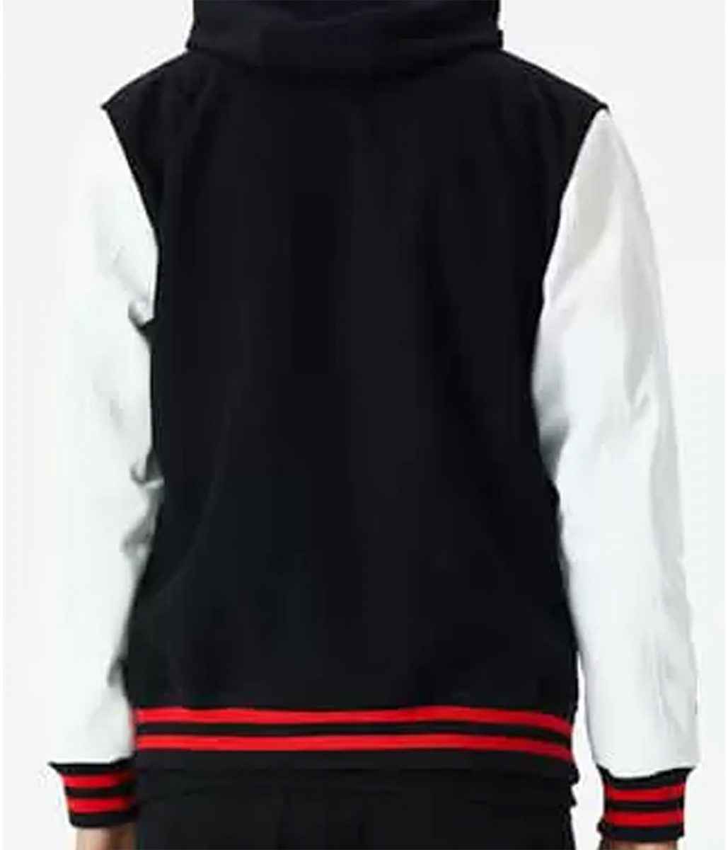 Detroit Tigers Letterman White and Black Jacket