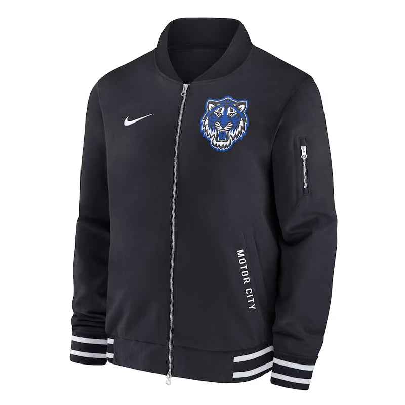 Detroit Tigers Motor City Black Bomber Full-Zip Jacket