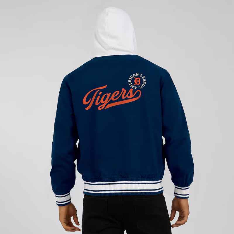 Detroit Tigers Navy Cotton Hooded Jacket