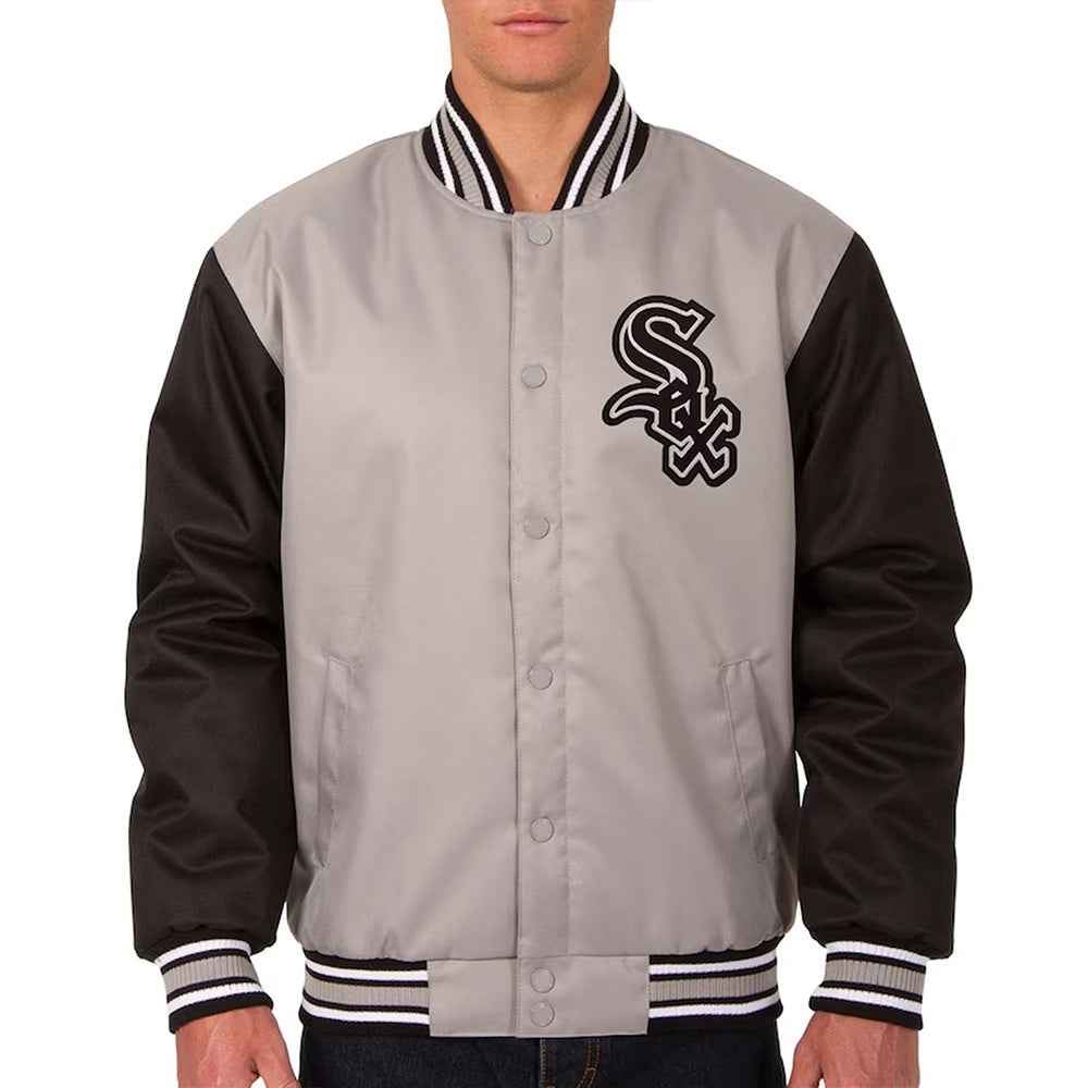Gray/Black Chicago White Sox Poly Twill Jacket