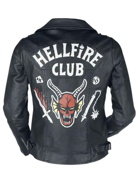 Hellfire Club Unisex Black Leather Jacket (Replica - Inspired Design)
