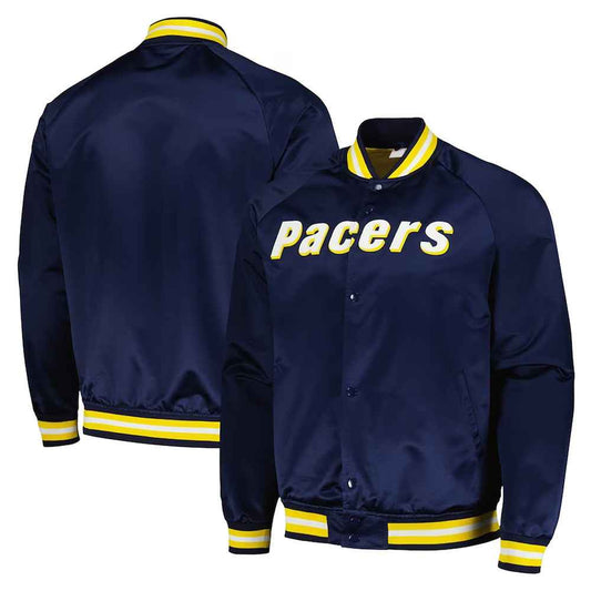 Indiana Pacers Throwback Wordmark Navy Jacket