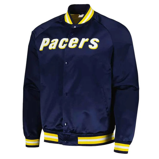 Indiana Pacers Throwback Wordmark Navy Jacket