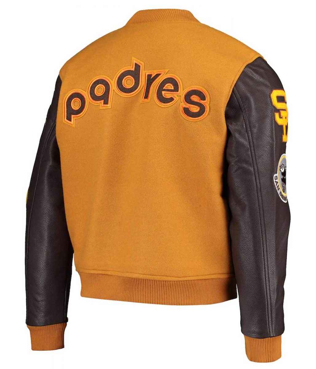 Logo San Diego Padres Full-Zip Varsity Orange/Yellow Jacket