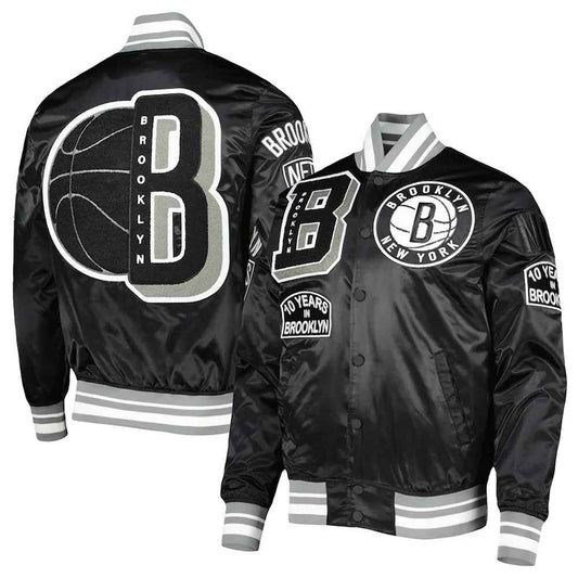 Mash Up Capsule Brooklyn Nets Satin Jacket