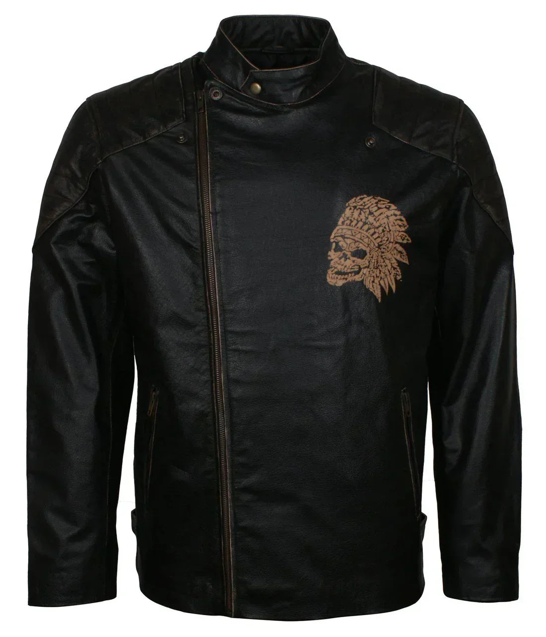 Black Black Leather Jacket – Back View