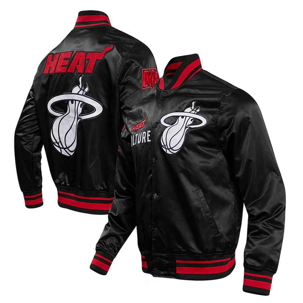 Miami Heat 2023/24 City Edition Black Satin Jacket