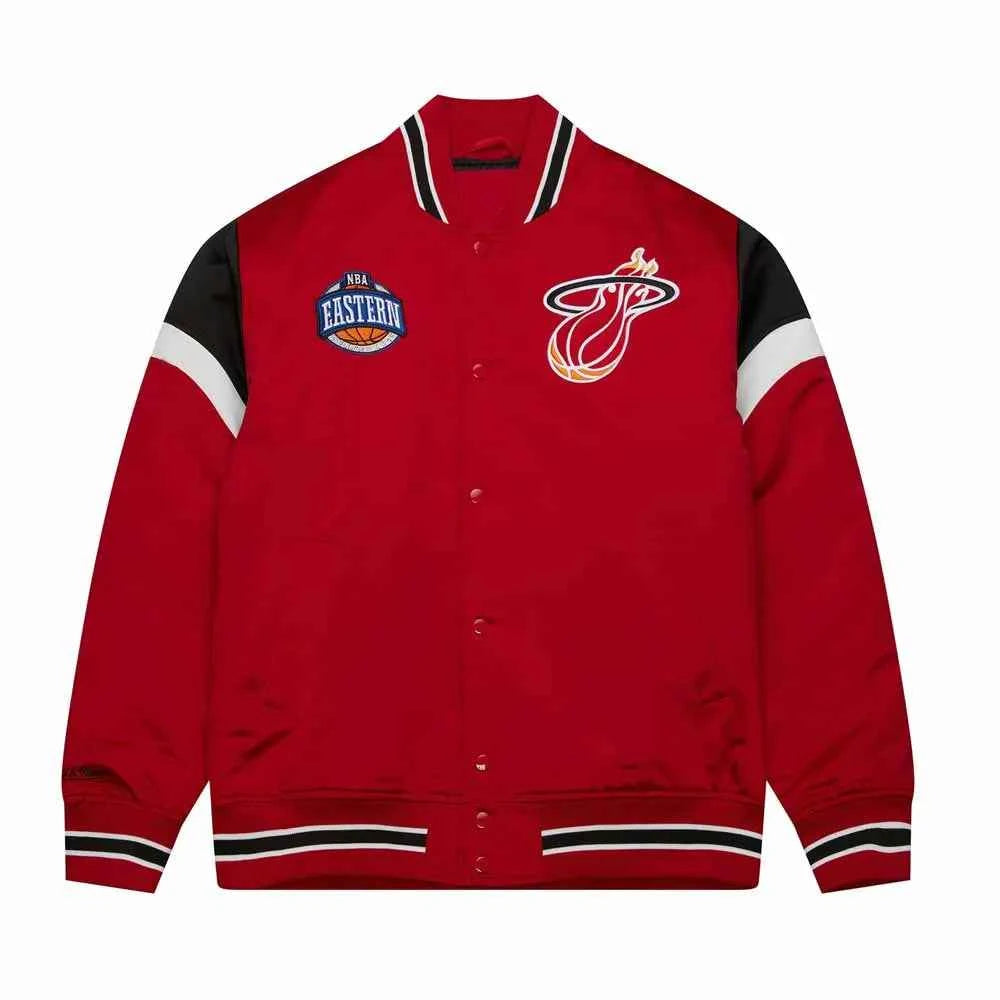Miami Heat Heavyweight Red Satin Jacket