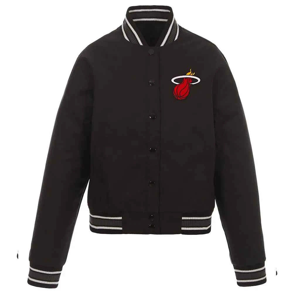 Miami Heat Poly-Twill Black Jacket