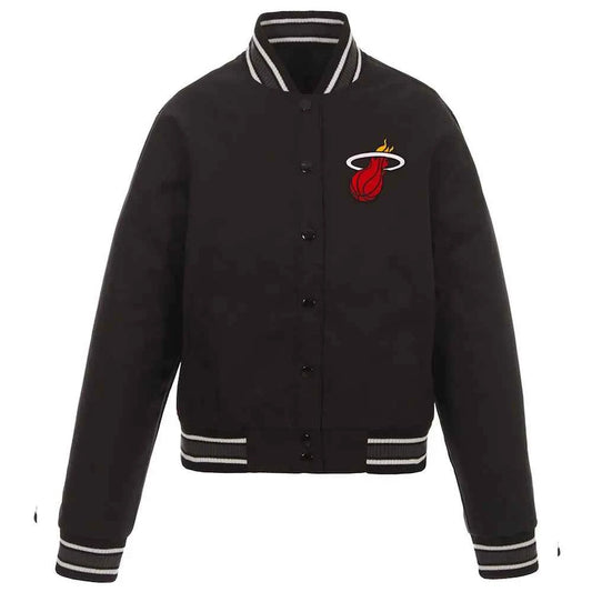 Miami Heat Poly-Twill Black Jacket
