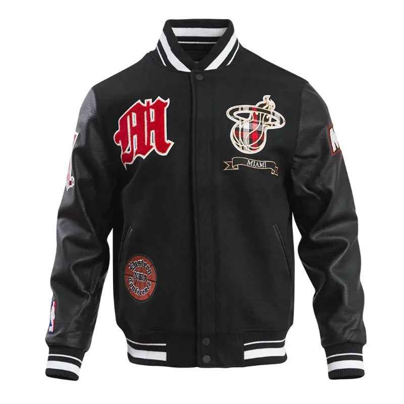 Miami Heat Prep Varsity Wool/Leather Jacket