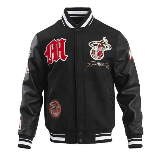 Miami Heat Prep Varsity Wool/Leather Jacket