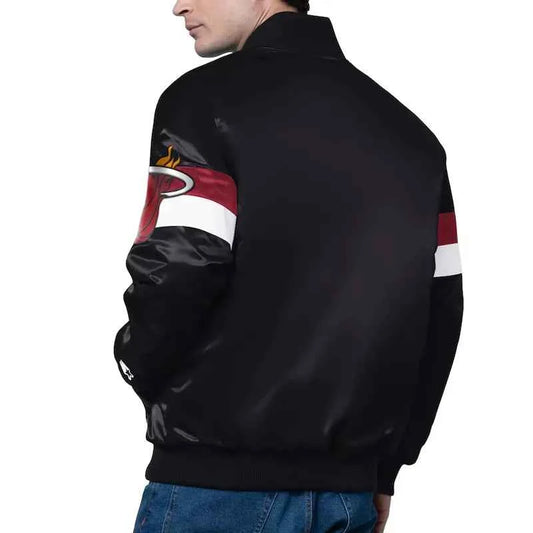 Miami Heat Triple Option Varsity Satin Jacket