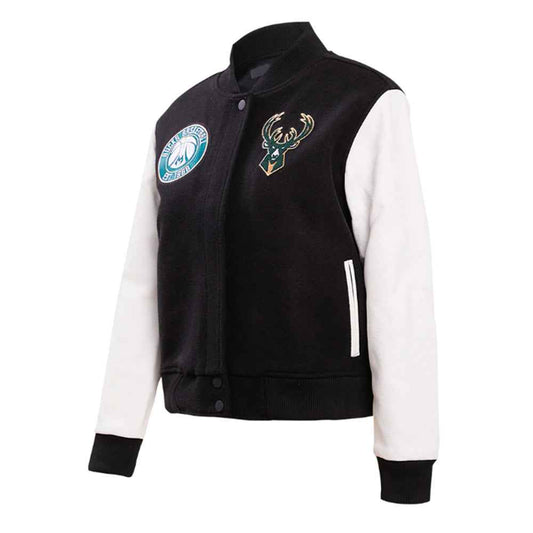 Milwaukee Bucks Classic Varsity Wool/Leather Jacket