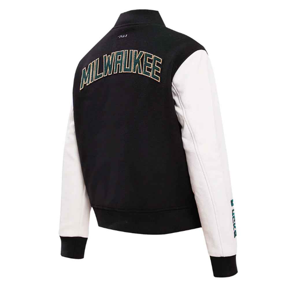 Milwaukee Bucks Classic Varsity Wool/Leather Jacket