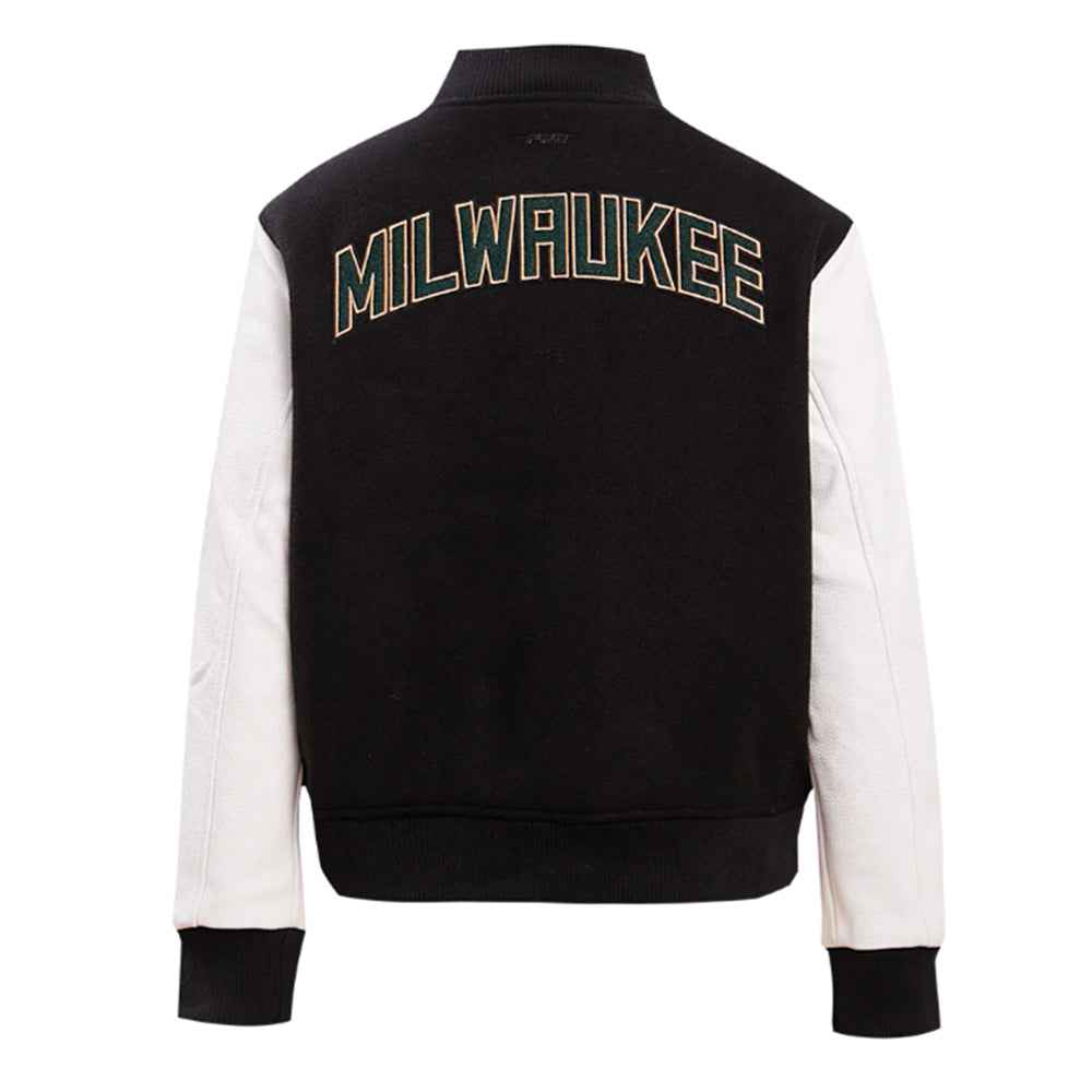 Milwaukee Bucks Classic Varsity Wool/Leather Jacket